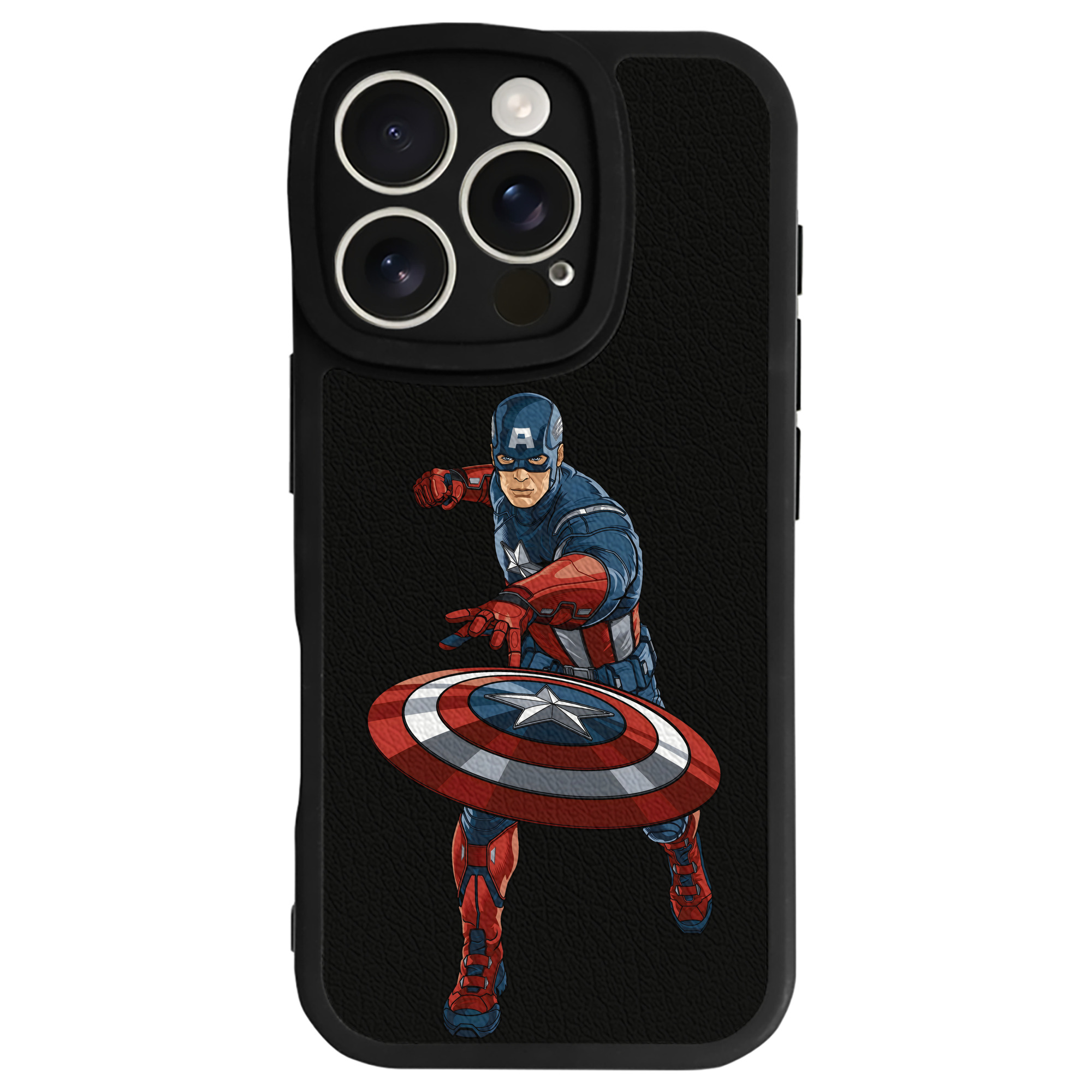 （画像用） アベンジャーズ The Avengers 【iPhone 16シリーズ対応】シリコンスマホケース（レザー調） 材質：シリコン